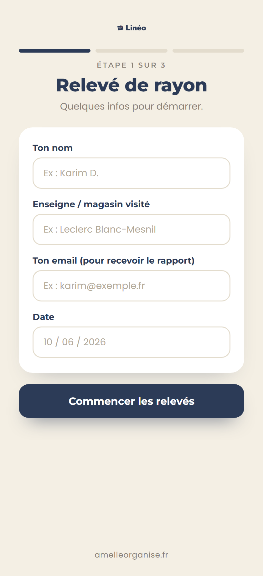 Déclaration de la visite